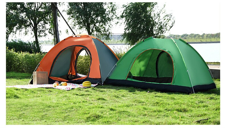 Cheap Goat Tents Folding tent full automatic quick opening portable mountaineering camping tent park picnic sunscreen tent Tents 